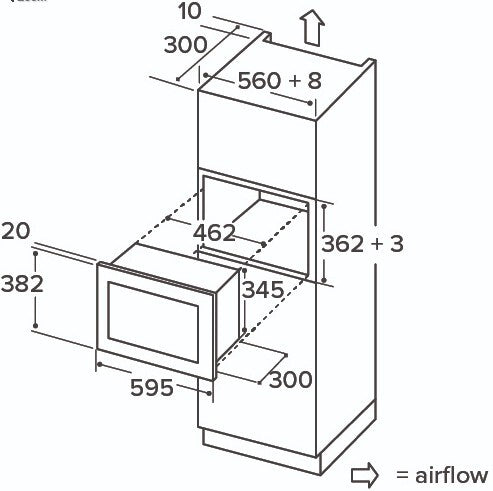CDA VM551SS - Stainless steel Built in Microwave