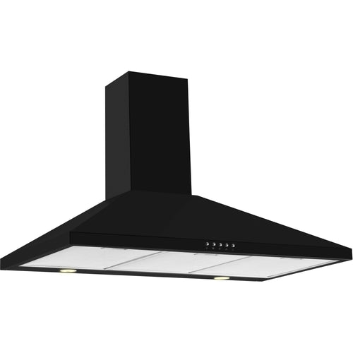 CDA ECH103BL - Black 100cm Chimney Cooker Hood - C Energy Rated
