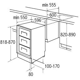 CDA FW284/2 - White Built-in Freezer - 95L Capacity