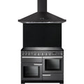 Rangemaster LEIHDC110SL/C - Slate with Chrome Badge 110cm Chimney Cooker Hood - D Energy Rated