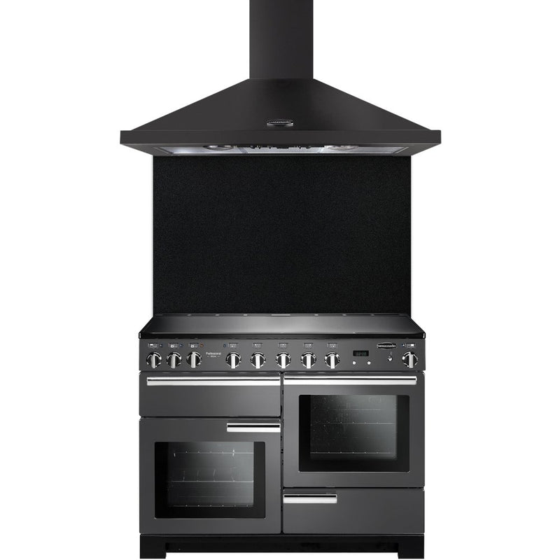 Rangemaster LEIHDC110SL/C - Slate with Chrome Badge 110cm Chimney Cooker Hood - D Energy Rated