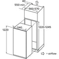 CDA FW522/3 - White Built-in Fridge - 197L - E Rated