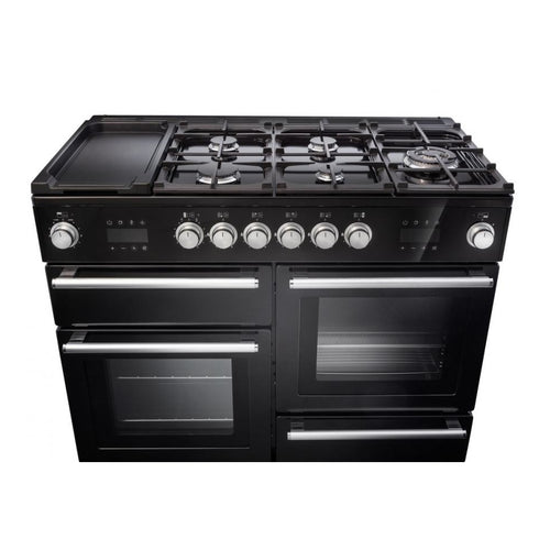 Rangemaster NEX110SODFFSS/C - Stainless Steel 110cm Range Cooker - Dual Fuel with Steam