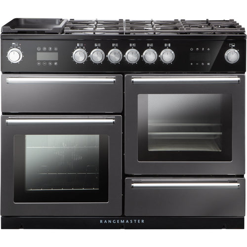 Rangemaster NEX110SODFFSL/C - Slate Dual Fuel Range Cooker - 110cm - A Energy