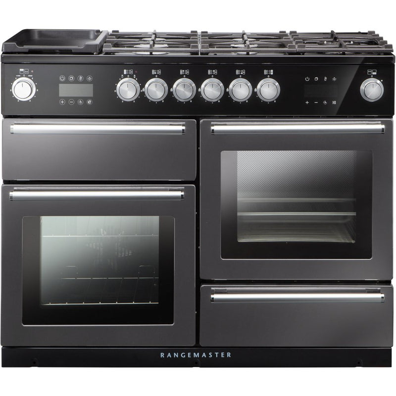 Rangemaster NEX110SODFFSL/C - Slate Dual Fuel Range Cooker - 110cm - A Energy