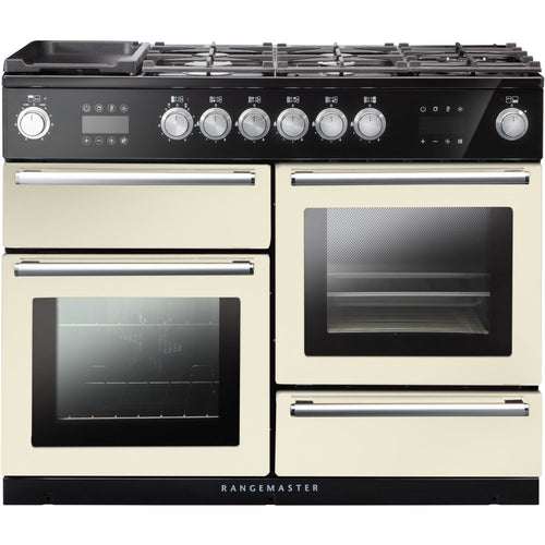 Rangemaster NEX110SODFFIV/C - Ivory Range Cooker - 114L Dual Fuel with Steam