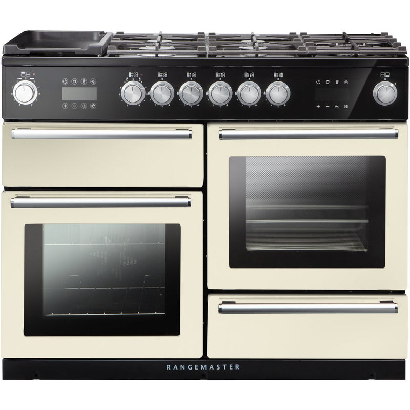 Rangemaster NEX110SODFFIV/C - Ivory Range Cooker - 114L Dual Fuel with Steam