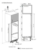 Montpellier MIFF505LF - White Integrated Low Frost Fridge Freezer - 244 Litres - E energy