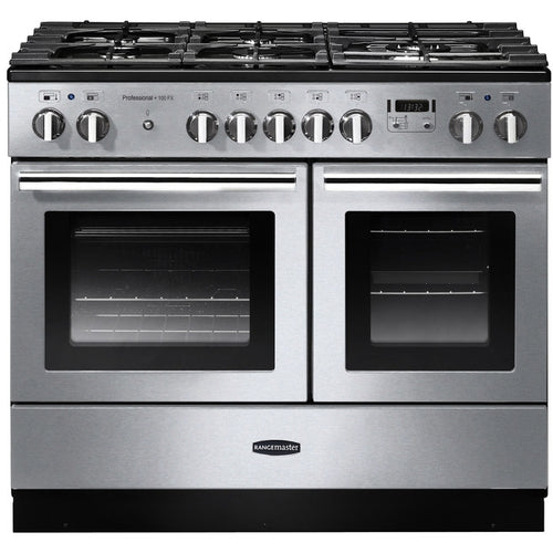 Rangemaster Professional Plus FX PROPL100FXDFFSS/C - Stainless Steel Dual Fuel Range Cooker - 100cm - A Rated