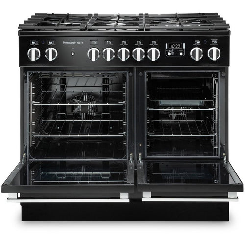 Rangemaster Professional Plus FX PROPL100FXDFFGB/C - Black 100cm Dual Fuel Range Cooker - A Rated