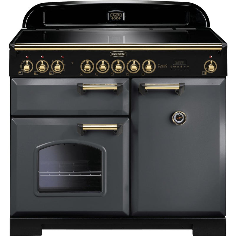 Rangemaster Classic Deluxe CDL100EISL/B - Slate/Grey 100cm Range Cooker - Induction - A Rated