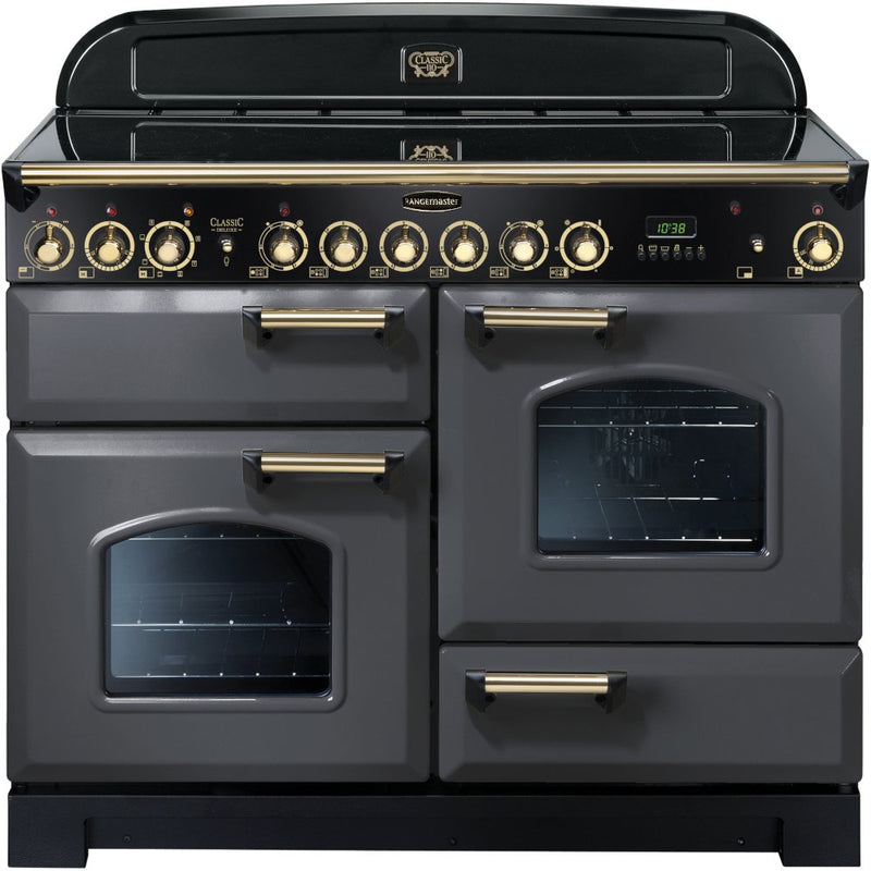Rangemaster CDL110ECSL/B - Slate Classic Deluxe Range Cooker - 79L Dual Ovens - A Energy