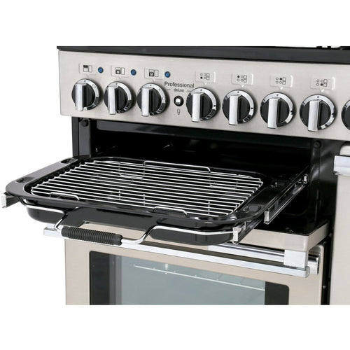 Rangemaster PDL90DFFCB/C - Charcoal Black Dual Fuel Range Cooker - 90cm - A Rated
