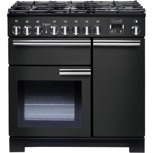 Rangemaster PDL90DFFCB/C - Charcoal Black Dual Fuel Range Cooker - 90cm - A Rated