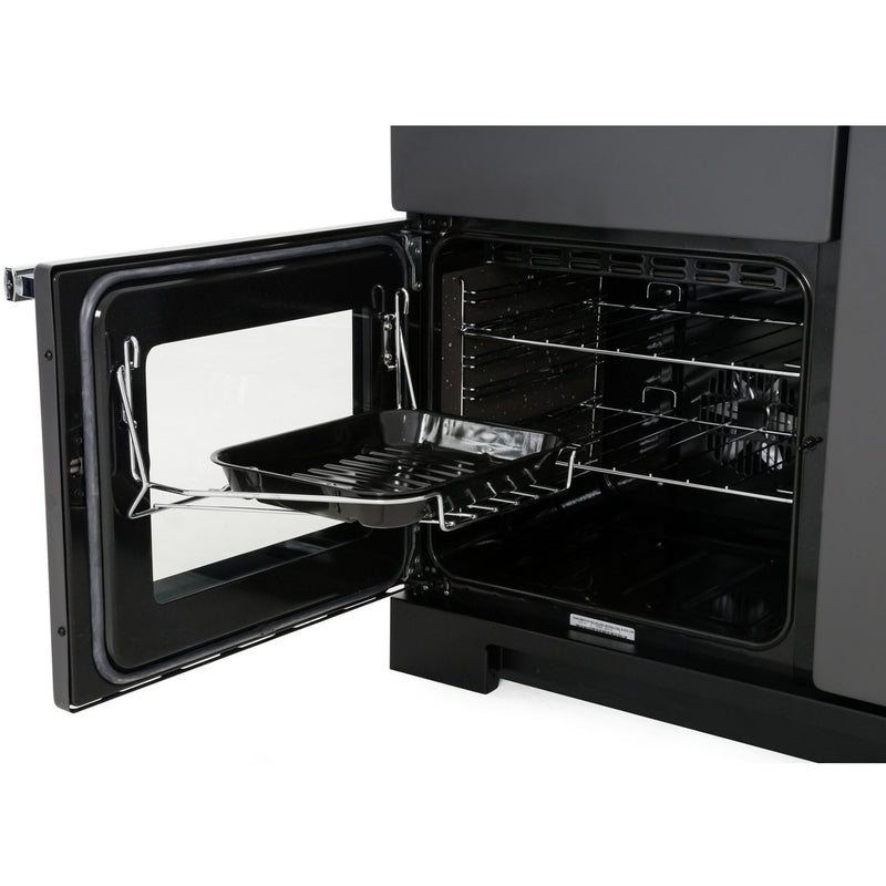 Rangemaster Professional Deluxe PDL100DFFCB/C - Charcoal Black 100cm Range Cooker - A Energy