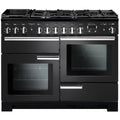 Rangemaster Professional Deluxe PDL110DFFCB/C - Charcoal Black Dual Fuel Range Cooker - 110cm - A Rated