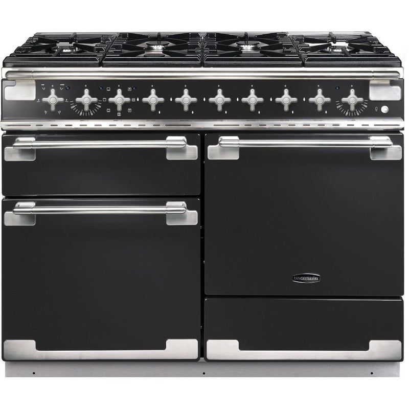 Rangemaster Elise ELS110DFFCB - Charcoal Black Range Cooker - 110cm Dual Fuel - A Rated