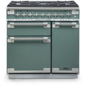 Rangemaster Elise ELS90DFFMG - Mineral Green Dual Fuel Range Cooker - 90cm - A Rated
