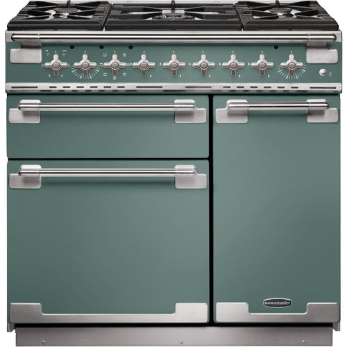 Rangemaster Elise ELS90DFFMG - Mineral Green Dual Fuel Range Cooker - 90cm - A Rated