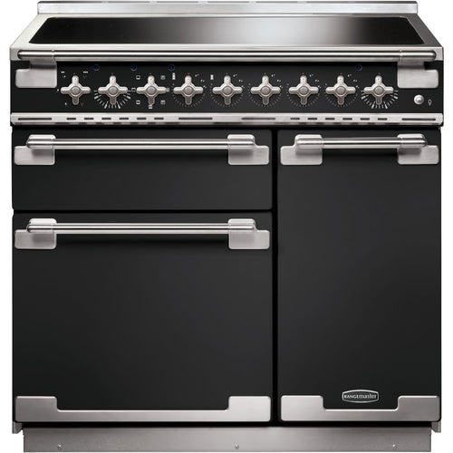 Rangemaster ELS90EICB - Charcoal Black Induction Range Cooker - 90cm - A Rated
