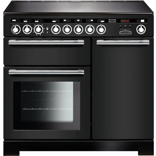 Rangemaster EDL100EICB/C - Charcoal Black/Chrome 100cm Range Cooker - Induction - A Rated