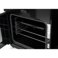 Rangemaster CLA60DFFBL/C - Black / Chrome Dual Fuel Cooker - Four Burners, 69/39 L Capacity, Double Oven - A Energy Rating