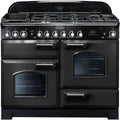 Rangemaster Classic Deluxe CDL110DFFCB/C - Charcoal Black Range Cooker - Dual Fuel 110cm - A Rated