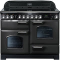 Rangemaster CDL110ECCB/C - Charcoal Black/Chrome Range Cooker - 110cm Ceramic - A Energy Rated