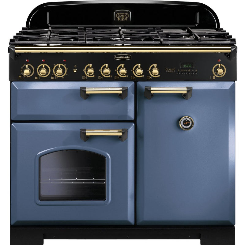Rangemaster CDL100DFFSB/B - Blue 100cm Range Cooker - Dual Fuel - A Rated