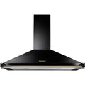 Rangemaster RCLAHDC90BL/B - Black/Brass 90cm Chimney Cooker Hood - 480 m³/h - B energy
