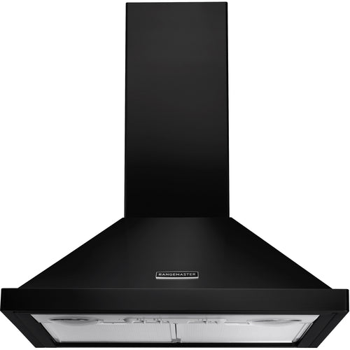 Rangemaster RHDC60BL/C - Black/Chrome 60cm Chimney Extractor - 480 m³/h - C energy