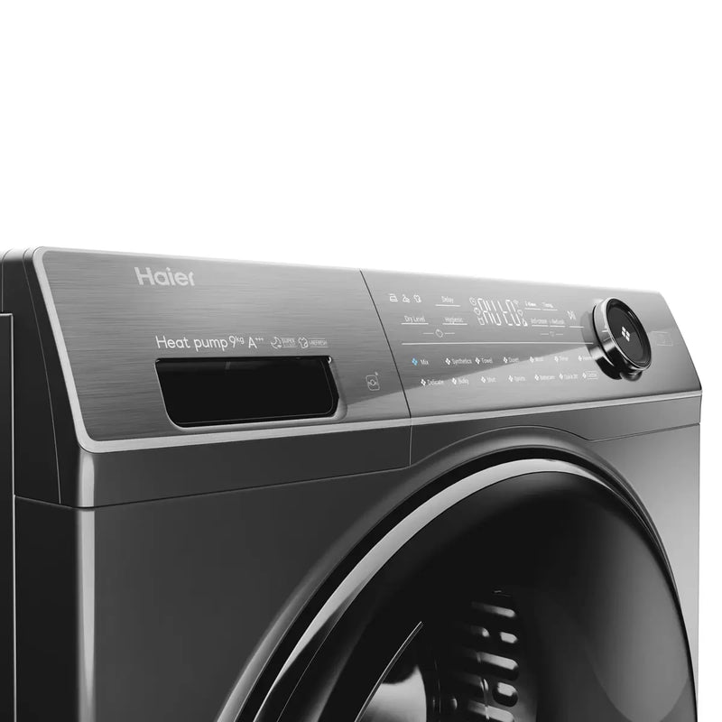 Haier HD90-A3Q979RU1 - Grey 9KG Heat Pump Condenser Dryer - A+++ energy