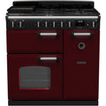 Rangemaster CL90DFPBOR/CM1 - Bordeaux/Chrome 90cm Dual Fuel Range Cooker - A Rated