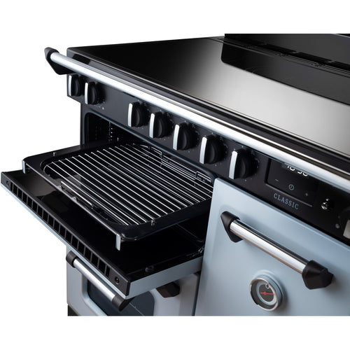 Rangemaster CL90EIPMSB/CM1 - Misty Blue/Chrome 90cm Range Cooker - Induction - A Rated