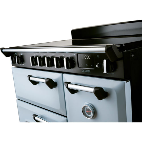 Rangemaster CL90EIPMSB/CM1 - Misty Blue/Chrome 90cm Range Cooker - Induction - A Rated