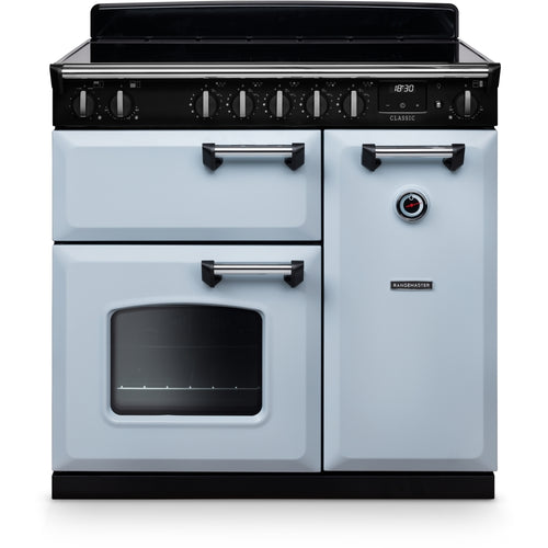 Rangemaster CL90EIPMSB/CM1 - Misty Blue/Chrome 90cm Range Cooker - Induction - A Rated