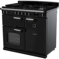 Rangemaster CL100DFPGBL/CM1 - Black/Chrome Classic Range Cooker - Dual Fuel
