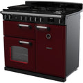 Rangemaster CL100DFPBOR/CM1 - Bordeaux/Chrome Range Cooker - Dual Fuel - A Energy