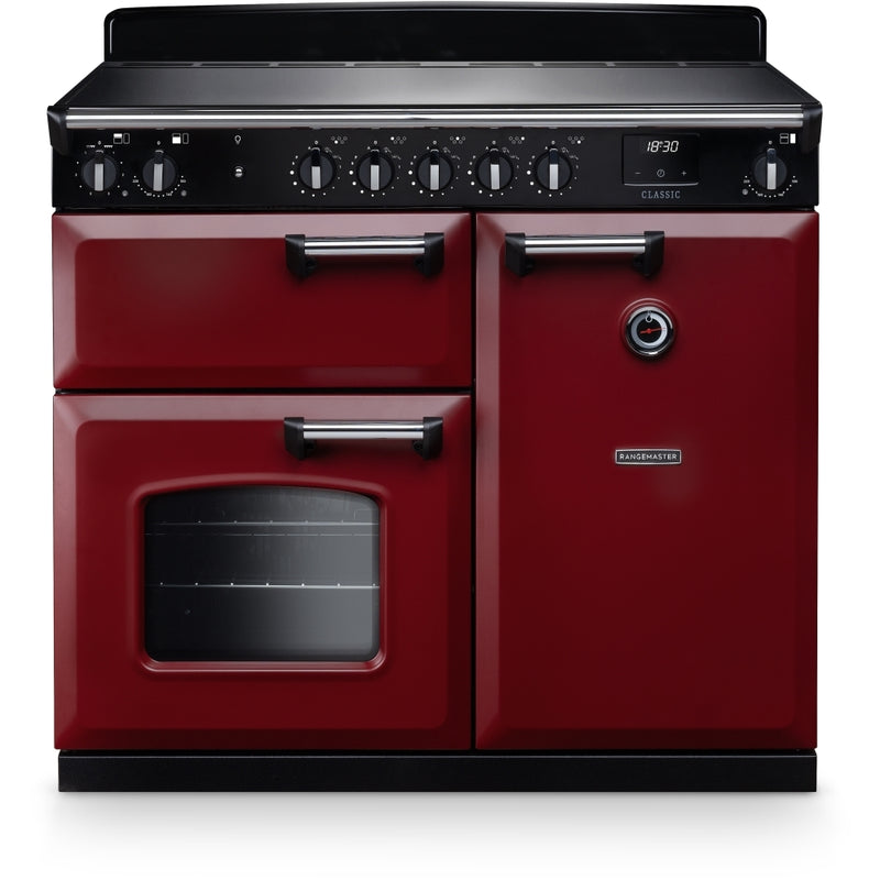 Rangemaster CL100EIPBOR/CM1 - Bordeaux/Chrome Range Cooker - 100cm Induction - A Energy