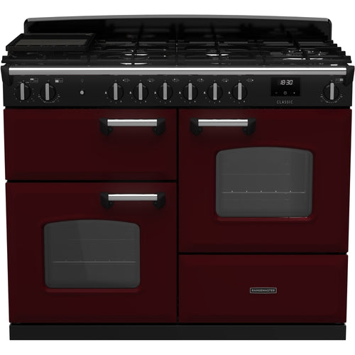Rangemaster CLO110DFPBOR/CM1 - Bordeaux Range Cooker - Dual Fuel - A Energy