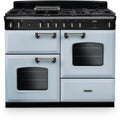 Rangemaster CLO110DFPMSB/CM1 - Misty Blue/Chrome 110cm Dual Fuel Range Cooker - 160L Capacity - A Energy