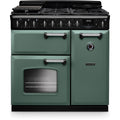 Rangemaster CLDL90DFPMGR/CM1 - Mineral Green/Chrome 90cm Range Cooker - Dual Fuel - A Energy