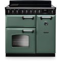Rangemaster Classic Deluxe - Mineral Green/Chrome 90cm Range Cooker - Induction Hob - A Rated