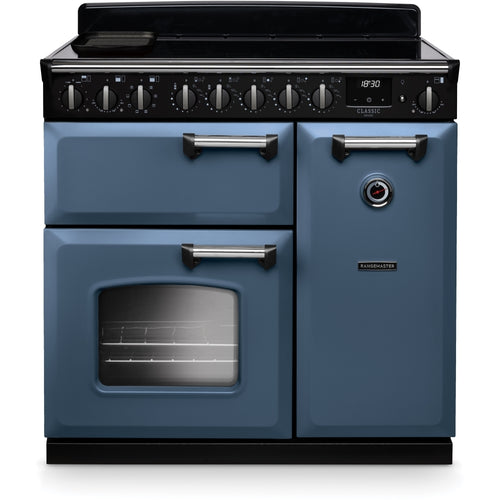 Rangemaster Classic Deluxe CLDL90EIPSTB/CM1 - Blue 90cm Range Cooker - Induction Hob - A Energy Rating