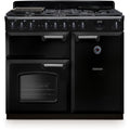Rangemaster CLDL100DFPGBL/CM1 - Black 100cm Dual Fuel Range Cooker - 162L Capacity - A+++ Energy Rating