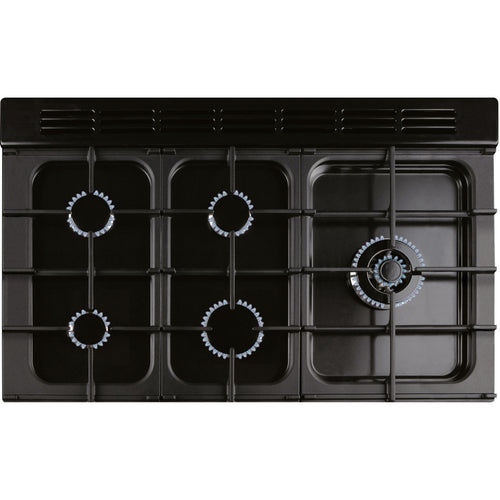 Rangemaster CLDL100DFPSTB/CM1 - Blue 100cm Dual Fuel Range Cooker - 5 Zones - A Energy