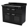 Rangemaster Classic Deluxe - Black/Chrome Range Cooker - 110cm Induction - A Energy Rating