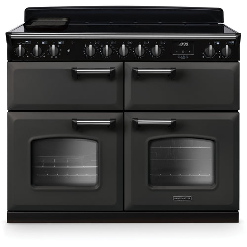 Rangemaster Classic Deluxe - Slate/Chrome Range Cooker - 110cm Induction - A Energy