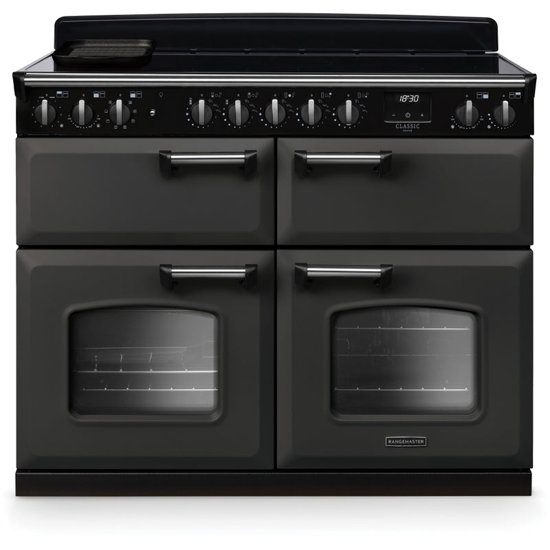 Rangemaster Classic Deluxe - Slate/Chrome Range Cooker - 110cm Induction - A Energy