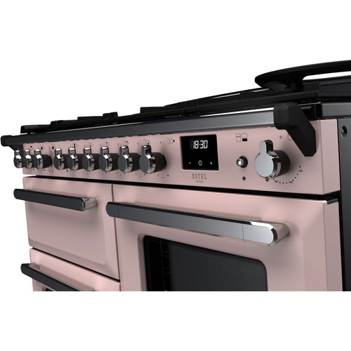Rangemaster ESDLO110DFPPPK/CM1 Estel Deluxe 110cm Dual Fuel Pale Pink/Chrome